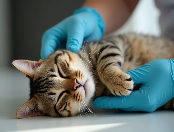 Specialist carefully handling a deceased cat with dignity in Lalor Plaza